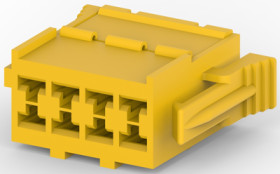 Socket, unequipped, 8 pole, straight, 2 rows, yellow, 927366-1