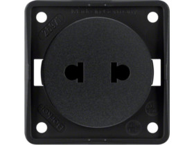 Integro Flow Gniazdo bez uziemienia "Standard Euro-Amerykański" czarny 962572503 HAGER