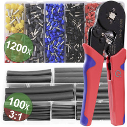 Quadrios 22T009 Crimper Set: Ergonomic Auto-Adjust Incl. Ferrule Set