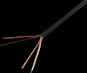 Microphone round cable, 2 x 0.08 mm², 5 m ring