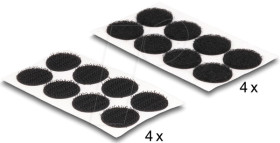 19088 Hook-and-loop coins, round, self-adhesive, 64 pieces, black