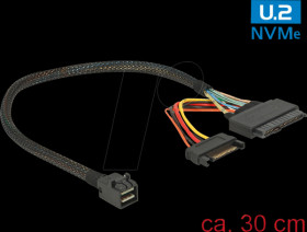 84823 SFF-8643 male &gt; U.2 SFF-8639 + SATA power connector, 30 cm