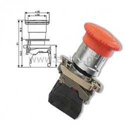 Przycisk bezpieczeństwa LA139T- BS542 GRZYB