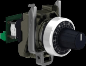 XB4BD912R4K7 Potentiometer, complete unit with 4.7 kOhm resistor, metal