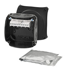 Skrzynka zaciskowa Poliwęglan 77 x 130 x 130mm Czarny IP68 HENSEL