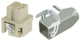 Wzmocnione złącze zasilania 3 + PE-pinowe HARTING 10A 230 → 400 V. Żeński PG11