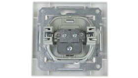 Gniazdo Antenowe Asfora Sat Przelotowe 4Db Białe Z Ramką Eph3700221