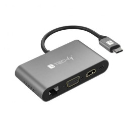 Adapter USB-C Multiport HDMI/Vga/RJ45/USB-C Pd/USB-A/Microsd IADAP USB31-DOCK3