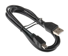Kabel USB Złącze A USB A Złącze B Mini USB B dł. 1m Przewód USB USB 2.0 kolor: Czarny