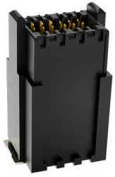 Pin header, 12 pole, pitch 0.8 mm, straight, black, 405-55012-51