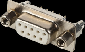106-09-2-3-CL D-SUB socket, 9-pin, twisted contacts, gold-plated
