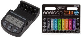 ładowarka BC-700 + 8 x R6 AA Eneloop Glitter 2000
