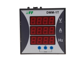 Multimetr cyfrowy wielofunkcyjny wartości parametrów sieci panelowy 96x96mm DMM-1T F&F FILIPOWSKI