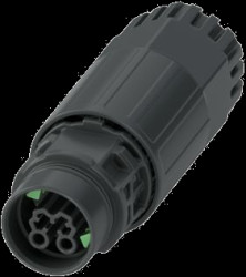 Jack, 2 pole, screw connection, Duo-Unlock lock, straight, 1313293