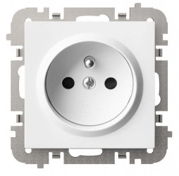 SANTRA gniazdo 2P+Z bez ramki podtynkowe biały 4133-10