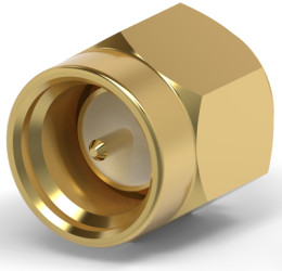 SMA plug 50 Ω, RG-405, solder connection, straight, 1050547-1