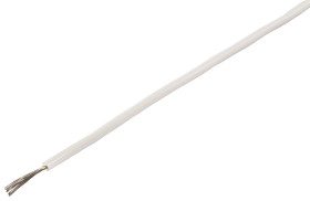 Przewód montażowy 0,22 mm² Biały AXINDUS PVC 24 AWG 250 V dł. 200m 7 x 0,2 mm +105°C IEC 60332-1, NF C 93-521