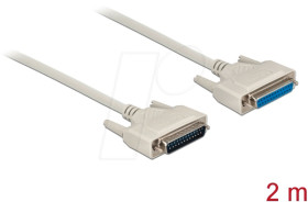 83207 Serial cable, D-Sub 25, connector/socket, 2 m