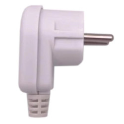 Wtyczka kątowa 2P+Z unischuko IP20 250V~ 16 A biała 24030