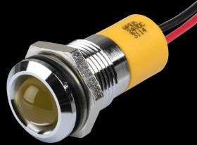 Q14P3CXXY24E Indicator LED, 24 V DC, 14 mm, wired, yellow/BrC