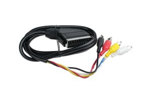 Przyłącze kabel EURO --4xRCA (AUDIO VIDEO ) CHINCH (1,2m)