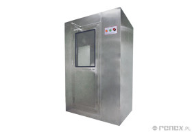 Śluza powietrzna z nadmuchem wertykalnym, stal nierdzewna. wym. zew. 1150x2000x2280 mm (szer. x gł. x wys.)