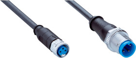 Złącze i kabel Złącze A M8 liczba rdzeni 3 długość 2m Rodzaj A Żeńskie Złącze B Złącze M12