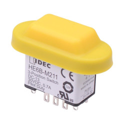HE6B-M211Y Yellow Double 3-Position Return Monitor Rectangle Enabling Switch IDEC