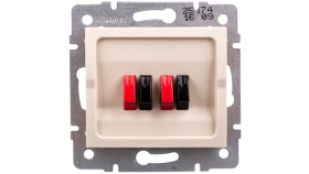 Logi Gniazdo Głośnikowe Podwójne Kremowy 021820003 25174