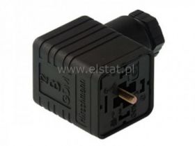 Gnizado do elektrozaworu 3+PE; czarne M16; 4-tory