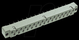 Female multipoint connector, 31-pin, DIN 41617, PCB, straight