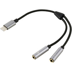 Renkforce RF-6627280 Audio/phono Adapter cable 2x3.5mm socket 20cm USB-C plug