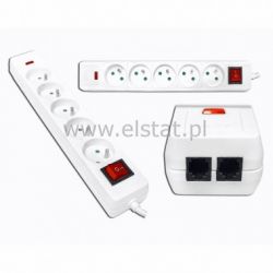 Przedłużacz 5GN 3m + 0 + przełą + 2GN telefon.