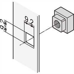 Nakrętka kwadratowa nVent SCHROFF 21100558 21100558, 1 szt.