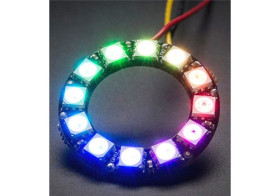 Ring with 12 RGB WS2812 LEDs and integrated driver