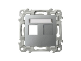 SZAFIR Obudowa gniazda pojedynczego typu Keystone prosta srebro GPK-1Z/p/18 OSPEL