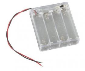 Koszyk baterie 4xAA pokrywa z wyłącznikiem clear