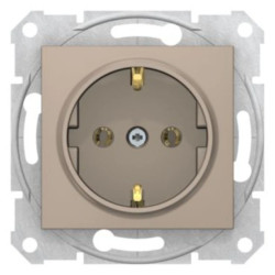 Sedna Gniazdo pojedyncze z/u SCHUKO satyna SDN3000568