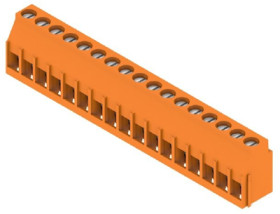 PCB terminal, 17 pole, pitch 5.08 mm, AWG 26-12, 20 A, clamping bracket, orange, 1001980000