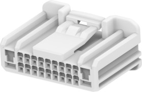 Socket, unequipped, 20 pole, straight, 2 rows, natural, 2040487-1