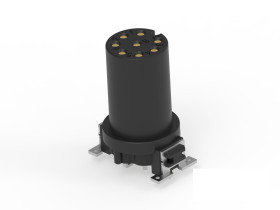 Złącza okrągłe 8-pinowe M12 Montaż na płytce Gniazdo ERNI