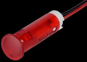 QS83XXR24 Indicator LED, 24 V DC, 8 mm, wired, red