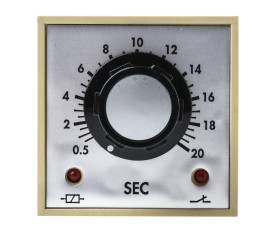 Timer Relay Szyna DIN, montaż panelowy 230V ac DPDT 2-stykowy Tempatron DPDT 0.5 → 20s jednofunkcyjny
