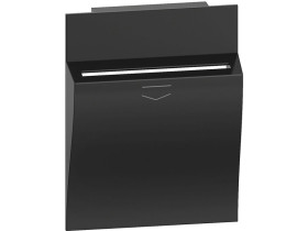 LIVING NOW Plakietka łącznika hotelowego - 2 moduły - czarna KG22M2 LEGRAND