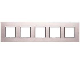 DANTE Ramka pięciokrotna aluminium anodowane INOX 4541285