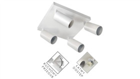 Lampa Spotlight Fargo 4Xgu10 Biała Kwadrat