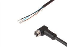 Vk505071, Kabel Połączeniowy, 5 M, Żeński M8 (Gniazdo) 3-Pinowy Kątowy, Wolny...