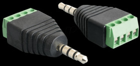 65453 Jack plug 3.5 mm &gt; 4-pin terminal block