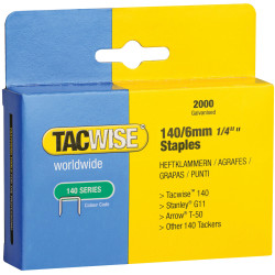 Tacwise 0345 140 Heavy-Duty Staples 6mm (Type T50 G) (Pack 2000)