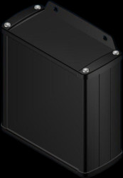 Aluminum Profile enclosure, (L x W x H) 110 x 106 x 45 mm, black (RAL 9004), IP65, TEKAM-31/E.9